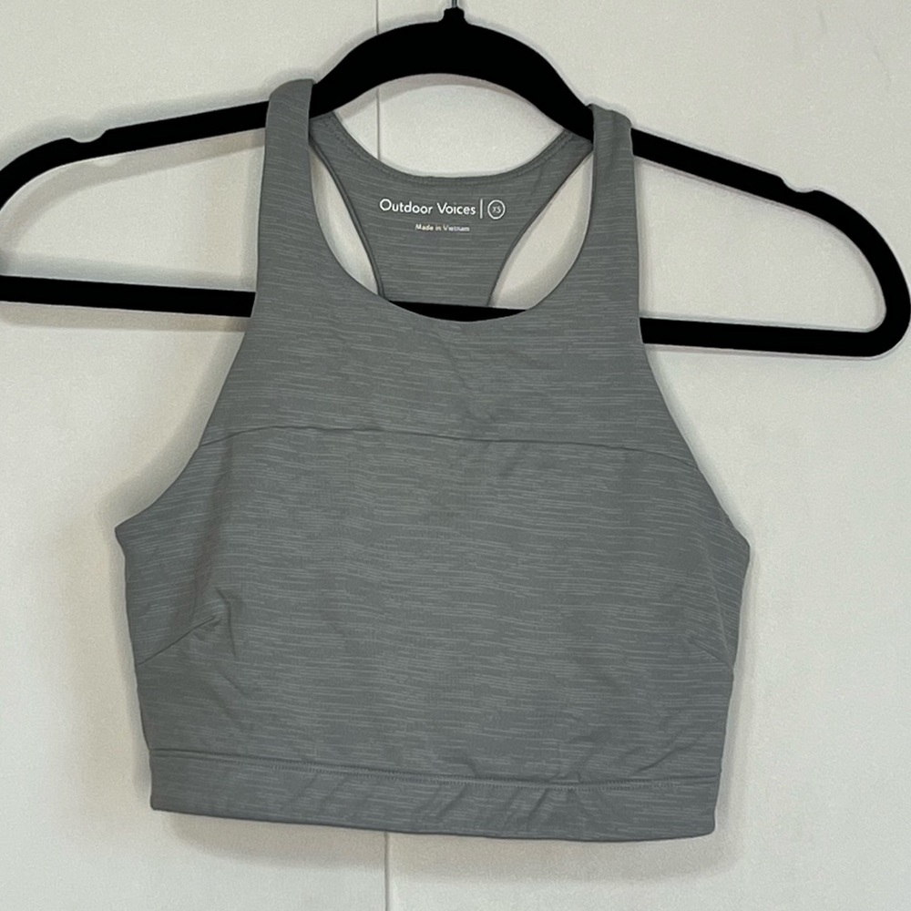 Outdoor Voices Gray Racerback Sports‎ Bra